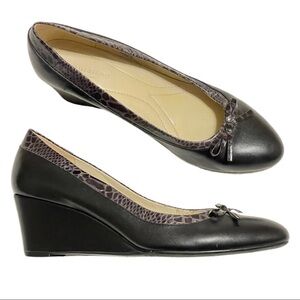 Naturalizer Quaint Leather Wedge Shoes Size 8.5